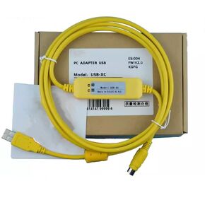 USB-XC for XD XE PLC Programming Cable Universal Communication Data Download Cable Round 8-Pin Stable Transmission Economy Yellow 3m