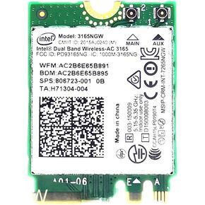 for Intel Wirelets-AC 3165 3165AC 3165NGW Wf Blutouth 4.0 2.4G/5Ghz Card 802.11AC 300 700 E460 E560 00JY497 New 2025 Arrival High Reliable Electronic Component, Precision, Stable Performance