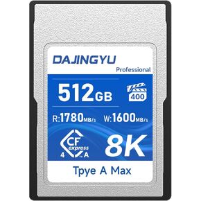 512GB CFexpress Type A Memory Card VPG400 Up to 1780/1600 MB/s Read/Write- Shooting Video and Photo in up to 8K RAW Compatible with Sony FX Camera