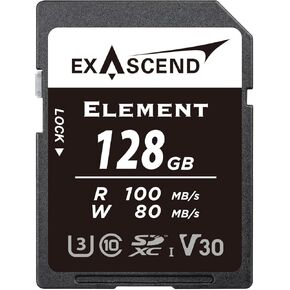 Element SD UHS-I Card, C10, U3, V30, up to 100MB/s, Compatible with Canon, Nikon, Panasonic and Other Cameras (64, GB)