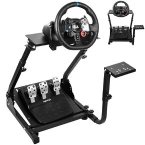 Dardoo G920 Racing Wheel Stand Foldable Fits for Logitech G29 G25 G923, Thrustmaster T80 T150 TX F430, Fanatec Adjustable Steering Frame Stand, Wheel and Pedals Not Included