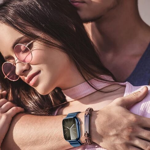 Compatible with Apple Watch Band 38mm 40mm 41mm 42mm 44mm 45mm 49mm, Stainless Steel Mesh Loop Strap Magnetic Clasp Replacement Bands for iwatch Series Ultra 2 SE 9 8 7 6 5 4 3 2 1, Women Men in Saudi Arabia