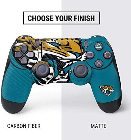 Skinit Decal Gaming Skin Compatible with PS4 Controller - Officially Licensed NFL Jacksonville Jaguars Large Logo Design in Saudi Arabia