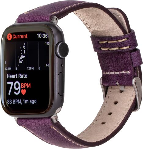 Watch Bands Compatible with Apple 44mm for men & women, Handmade Genuine Leather, Compatible with iWatch Series 10, 9, 8, 7, 6, 5, 4, 3, 2, 1, SE, Ultra, Small/Band-Mocha in Saudi Arabia