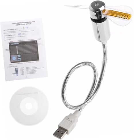 مروحة مرنة تعمل بالطاقة USB لجهاز الكمبيوتر المحمول اللوحي اللوحي Groenseck تصميم خفيف الوزن محمول لمكتب منزلي مواد باستخدام شريط الضوء in Saudi Arabia