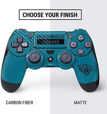 Skinit Decal Gaming Skin Compatible with PS4 Controller - Officially Licensed NFL Jacksonville Jaguars Large Logo Design in Saudi Arabia