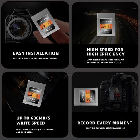256GB CFexpress Type B Memory Card, Up to 1588/788MB/s, 8K Video Recording Compatible with Nikon Z6/Z7, Canon, DJI in Kuwait