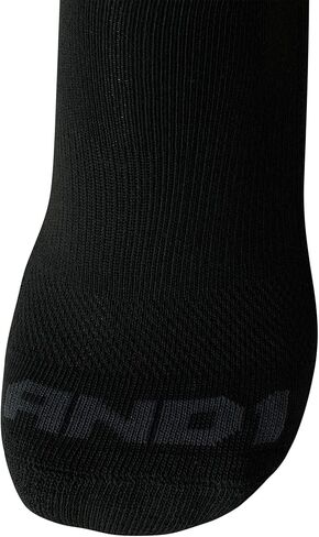AND 1 Men's Athletic Arch Compression Cushion Comfort No Show Socks (12 Pack), Size Shoe Size: 6-12.5, Solid Black in Kuwait