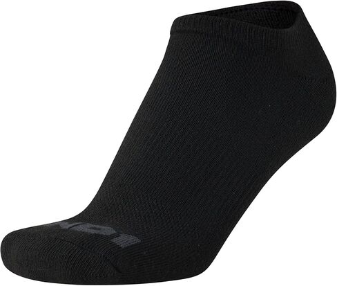 AND 1 Men's Athletic Arch Compression Cushion Comfort No Show Socks (12 Pack), Size Shoe Size: 6-12.5, Solid Black in Kuwait