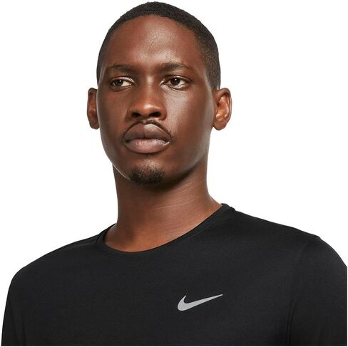 Nike Dri-FIT Miler Men's Long-Sleeve Running Top (as1, Alpha, l, Regular, Regular, White) in Saudi Arabia