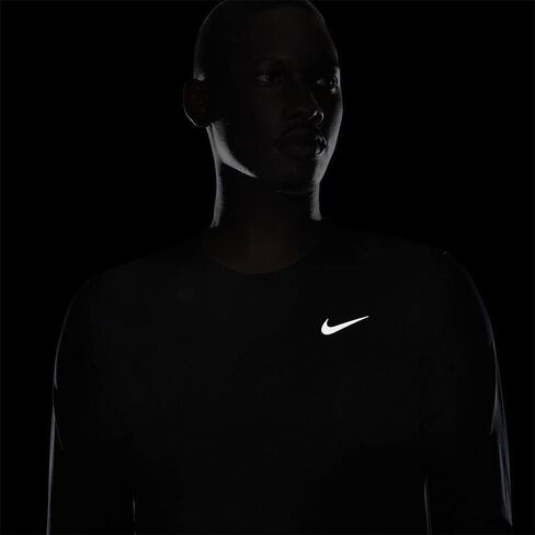 Nike Dri-FIT Miler Men's Long-Sleeve Running Top (as1, Alpha, l, Regular, Regular, White) in Saudi Arabia