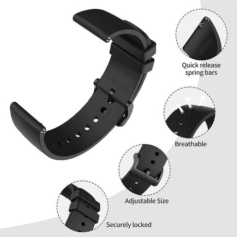 RuenTech Compatible with Fitpolo AR-01 & Aeac AR-01 Smart Watch Bands, Replacement Silicone Straps Waterproof Wristbands for AR-01 GTX18 Smart Watch Bands in Saudi Arabia