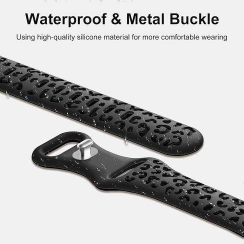 Slim Leopard Engraved Bands Compatible with Samsung Galaxy Watch 7/FE/6/5/4 Band 40mm 44mm,Galaxy Watch 6/4 Classic/Watch 5 pro 45mm,20mm Narrow Silicone Cheetah Sport Strap for Women Men in Saudi Arabia