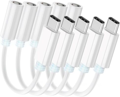 Seulliya USB C to 3.5mm Headphone Jack Adapter for iPhone 15/16 Pro/Max, Hi-Res Audio DAC Dongle, 3.5mm Aux Cord Converter for Samsung Galaxy, iPad, Car, USB-C Devices 2Pack in Kuwait