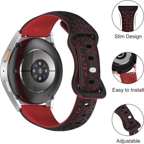 نطاقات محفورة النمر النحيف متوافقة مع Samsung Galaxy Watch 7/Fe/6/5/4 Band 40mm 44mm ، Galaxy Watch 6/4 Classic/Woth in Saudi Arabia
