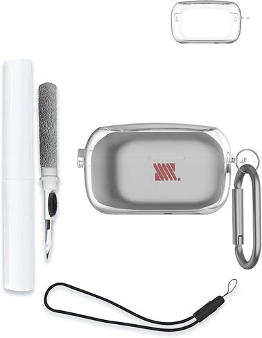 قضية لـ AVIOT TE-V1R-HEN HOLOLIVE ENGLIGHT-Myth- التعاون اللاسلكي سماعات الأذن اللاسلكية ، Wuniak Clear Soft TPU الحماية مع سلسلة المفاتيح ومجموعة أنظف للنساء للبشرة المقاومة للصدمة ، واضحة in Kuwait
