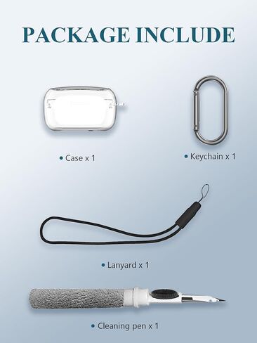 قضية لـ AVIOT TE-V1R-HEN HOLOLIVE ENGLIGHT-Myth- التعاون اللاسلكي سماعات الأذن اللاسلكية ، Wuniak Clear Soft TPU الحماية مع سلسلة المفاتيح ومجموعة أنظف للنساء للبشرة المقاومة للصدمة ، واضحة in Kuwait