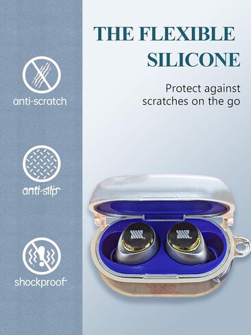 قضية لـ AVIOT TE-V1R-HEN HOLOLIVE ENGLIGHT-Myth- التعاون اللاسلكي سماعات الأذن اللاسلكية ، Wuniak Clear Soft TPU الحماية مع سلسلة المفاتيح ومجموعة أنظف للنساء للبشرة المقاومة للصدمة ، واضحة in Kuwait