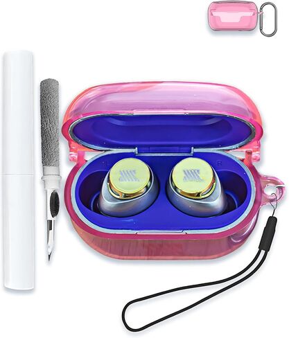 Case for AVIOT TE-V1R-HEN hololive English -Myth- Collaboration Wireless Earbuds,WUNIAK Clear Soft TPU Protective Cover with Keychain and Cleaner Kit for Women Men Shockproof Skin,Clear in Saudi Arabia