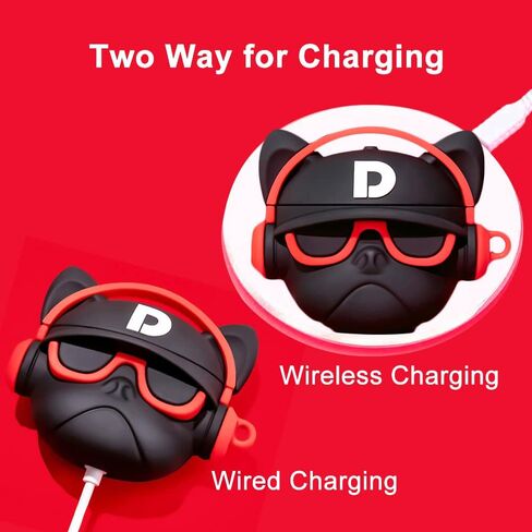 غطاء حالة لطيف متوافق مع AirPods Pro 2nd مع خطاف Carabiner Keychain ، ومضحك 3D ناعمة من السيليكون الغلاف الواقي للجلد المقاومة in Kuwait