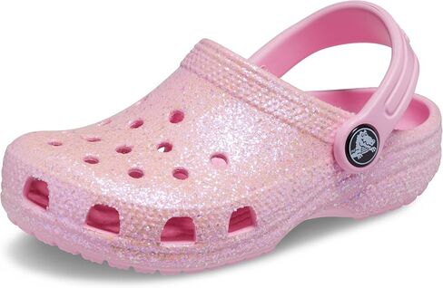 Crocs Classic Glitter Clog (Toddler) Black Glitter 5 Toddler M in Saudi Arabia