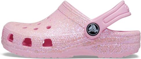 Crocs Classic Glitter Clog (Toddler) Black Glitter 5 Toddler M in Saudi Arabia