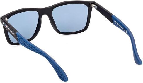 BMW Men's Injected Sun Glasses Polarized Rectangular Sunglasses, Matte Black, 57 in Saudi Arabia