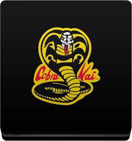 تصاميم علبة الرأس Cobra Kai Classic Logo Iconic Vinyl Actioner Gaming Skin Skin Cover متوافقة مع Sony PlayStation 4 PS4 Slim Console و DualShock 4 Controller in Kuwait