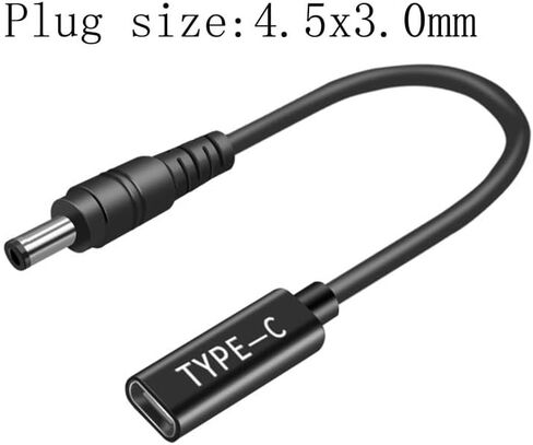 Type C to DC Adapter 4.0 x 1.35 mm fits Asus Vivobook Q504U Q302L X540S X553 x540 UX330 UX330U UX360 UX360C UX305 Flip TP401C TP401NA TP410 TP410U TP412F TP412U TP501 TP501U TP501UA in Saudi Arabia
