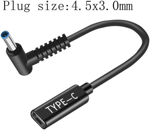 Type C to DC Adapter 4.0 x 1.35 mm fits Asus Vivobook Q504U Q302L X540S X553 x540 UX330 UX330U UX360 UX360C UX305 Flip TP401C TP401NA TP410 TP410U TP412F TP412U TP501 TP501U TP501UA in Saudi Arabia