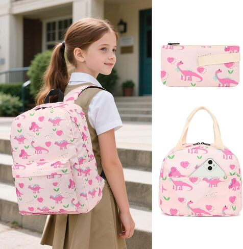 Yusudan Checkered Girls School Backpack Set, Kids Teens School Bag Bookbag with Lunch Bag Pencil Bag in Kuwait