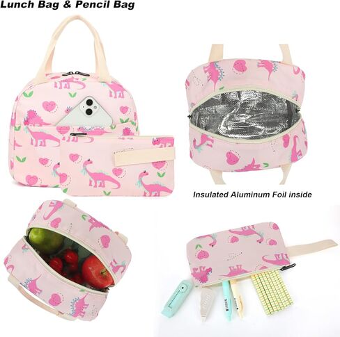 Yusudan Checkered Girls School Backpack Set, Kids Teens School Bag Bookbag with Lunch Bag Pencil Bag in Kuwait