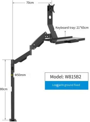1pcs Floor-Standing Monitor Keyboard Tray Stand Computer Display Workstation Bracket W815(W815A1) in Saudi Arabia