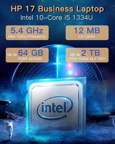 HP 17 Business Business Computer-Intel 10-Core I5-1334U ، 32GB RAM ، 1TB SSD ، 17.3 "HD+ Displan in Saudi Arabia