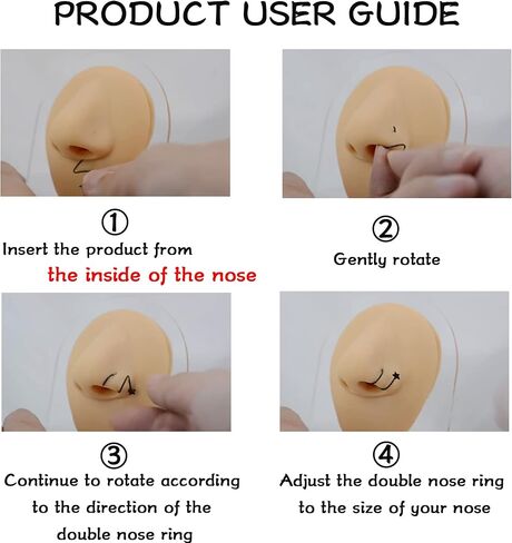 MJust 8Pcs Septum Rings 16G for Women Men Stainless Steel Dangle Septum Piercing Jewelry Moon Heart CZ 8MM/10MM Daith Jewelry in Kuwait