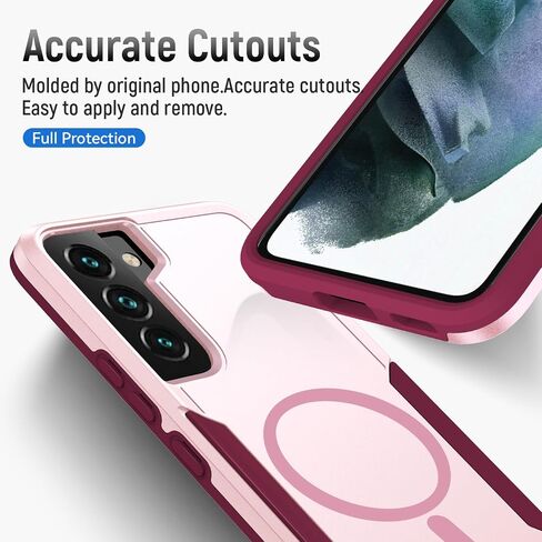 for Samsung Galaxy S22 Plus Case,[Compatible with Magsafe] [Military Grade Drop Tested] Shockproof Magnetic Tough Rugged Protective Phone Case -6.7 inch (Black) in Saudi Arabia