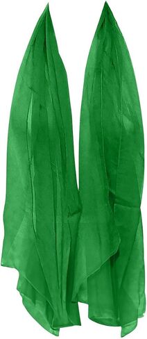 Wrapables Solid Color Silk Long Scarf, Olive in Saudi Arabia