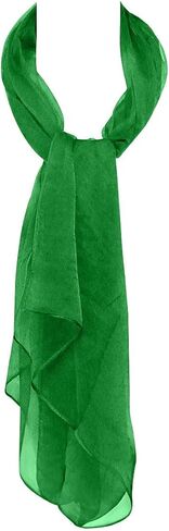 Wrapables Solid Color Silk Long Scarf, Olive in Saudi Arabia