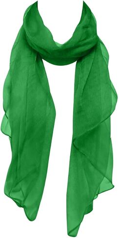 Wrapables Solid Color Silk Long Scarf, Olive in Saudi Arabia