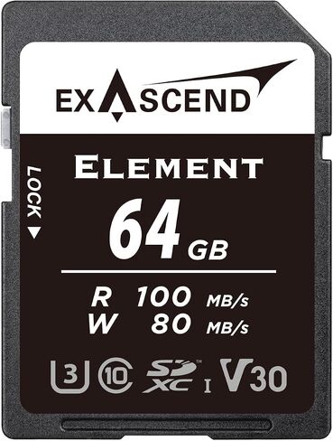 Element SD UHS-I Card, C10, U3, V30, up to 100MB/s, Compatible with Canon, Nikon, Panasonic and Other Cameras (64, GB) in Kuwait