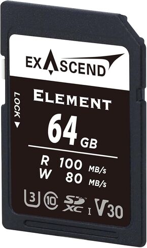 Element SD UHS-I Card, C10, U3, V30, up to 100MB/s, Compatible with Canon, Nikon, Panasonic and Other Cameras (64, GB) in Kuwait