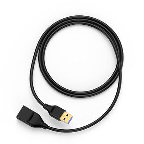 USB Extender Cable,6FT Type A Male to A Female Cable Extender Cord for Keyboard/Mouse/Flash Drive/Printer/ Camera/ Webcam/Hard Drive/USB Hub/Headset,High Data Transfer USB3.0 Extension Cord - Black