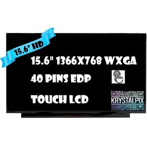 New KrystalPix LCD Display FITS- Replacement LCD HP 15-fd0005dx/A9PE6UA#ABA LCD Touch Screen 15.6" HD Touch Display WXGA 40Pin Display