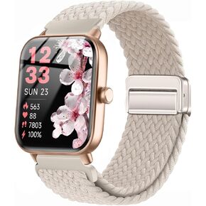 22mm Nylon Magnetic Band Compatible with IDW13/IDW16/IDW19 Smartwatch Bands for Fitpolo IDW13/Woneligo W13 ENOMIR/TOOBUR/MILOUZ/Gydom/Faweio/Veryfit IDW19 Watch Band for Women Men