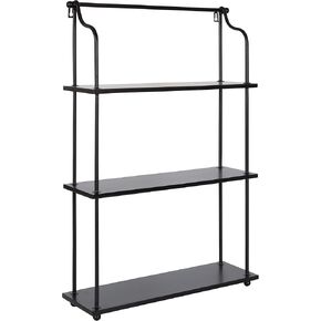 كيت اند لوريل رفوف من الخشب والمعدن من 3 طبقات من والترز - 21 × 32، اسود in Kuwait