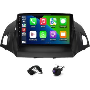 9 بوصة Android 13 Stereo For Ford Escape 2013 2014 2015 2016 Radio Touchscreen Car Radio Double DIN W/Wireless Carplay Android Auto GPS Bluetooth FM AM AHD SWC BT Backup Camera MIC ، 2+32G
