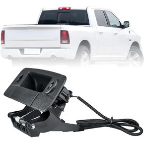Tailgate Handle Backup Camera Compatible with Dodge RAM 1500 2009-2017, Compatible with Dodge RAM 2500 3500 2010-2017; Tailgate Reversing Rear View Park Assist Camera RCA Plug Replaces 68084284AB