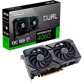 ASUS Dual Geforce RTX 4060 V2 OC EDITION 8GB GDDR6 تصميم فتحة مزدوجة للتوافق الواسع مع اثنين من المعجبين القويين من محوري التقنية RTX4060-O8G-V2 / تاجر معتمد في اليابان