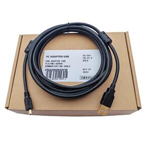 MR-J3USBCBL3M for MR-J3-A Servo Debugging Cable Data Download Cable Programming Cable 5-pin Flat Plug Gold-Plated Plug Premium Shielded Dual Magnetic Ring 3 Meters