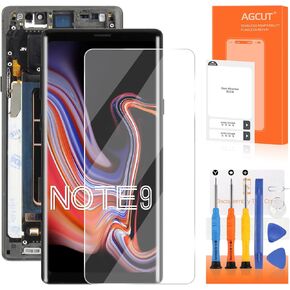 OLED for Samsung Galaxy Note 9 Screen Replacement for Display para Samsung Note 9 LCD SM-N9600 SM-N960F SM-N960U Screen Replacement Digitizer Touch Assembly with Frame(Support Fingerprint) (Black)